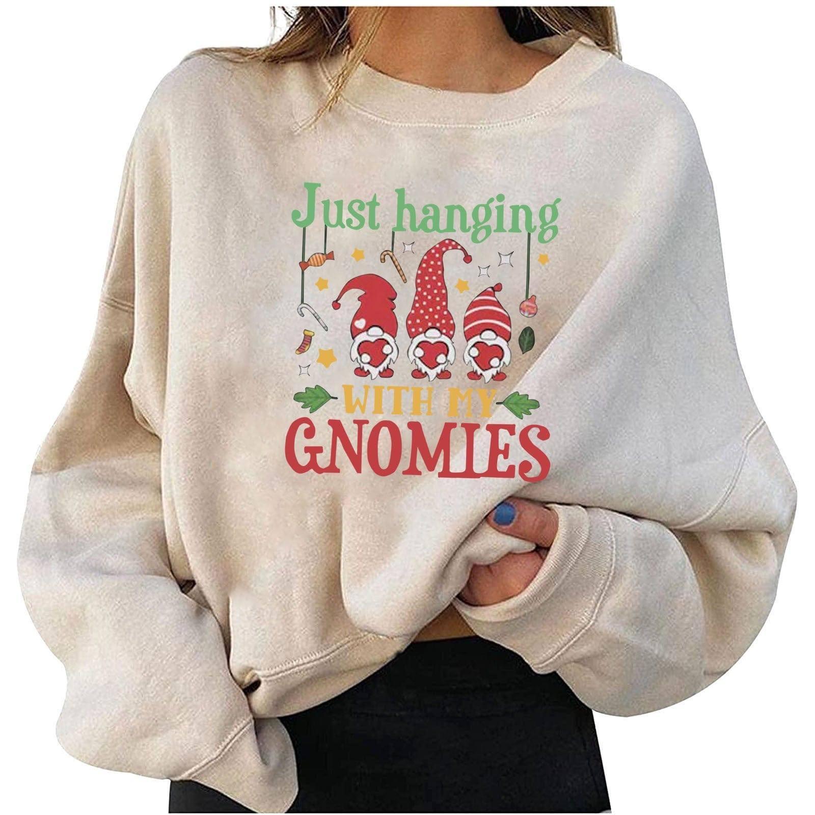 Fleece Christmas Personalized Printing Fashion Loose Sweater-4style-4