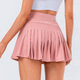 High Quality Tennis Skirt With Zipped Pocket Women Pleated-Pink-8