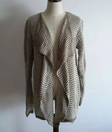 Irregular Knitted Cardigan-Khaki-2