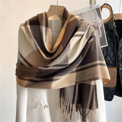 Korean Style Plaid Scarf Women's Autumn And Winter Warm-WT60 4-1