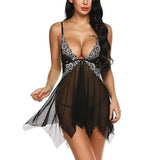 Lace Sexy Lingerie Ladies Temptation Lace Transparent-Black-4