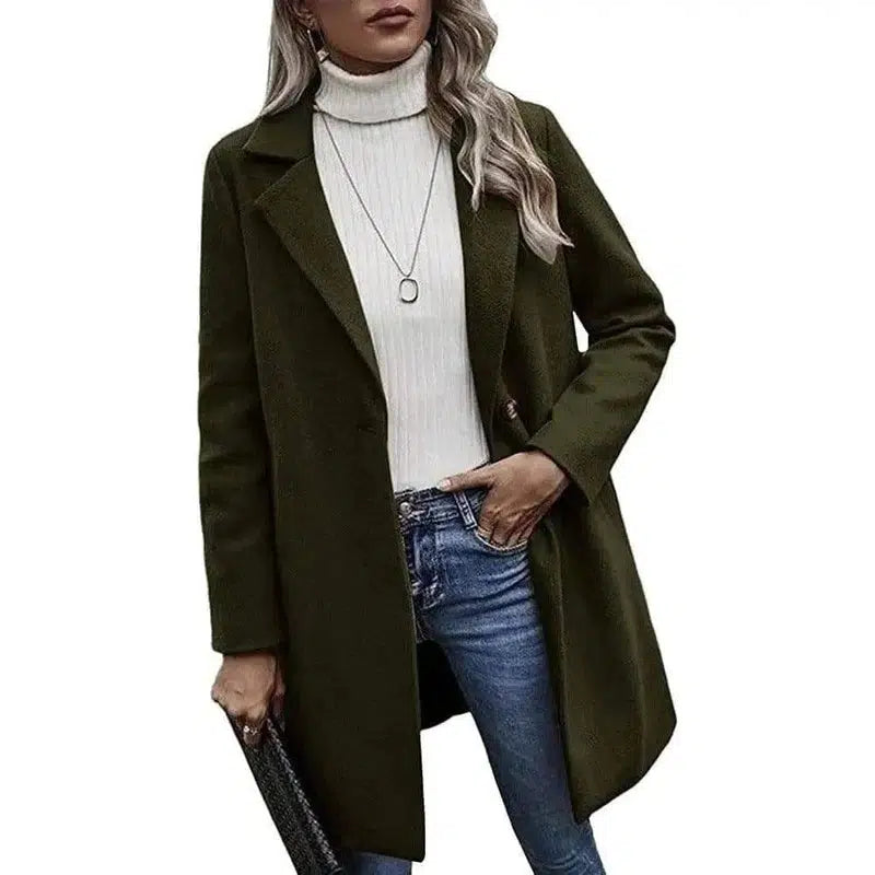 Long Sleeve Loose Tweed Jacket-9