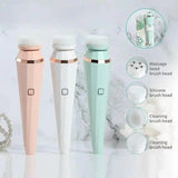 4 In 1 USB Rechargeable Electric Facial Cleansing Brush Soft-1