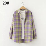 Plaid Long Sleeve Casual Shirt-10style-14