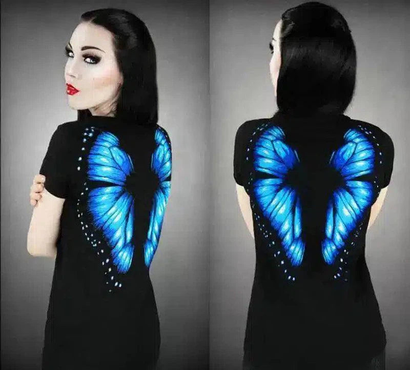 Butterfly Wing Design Women's T-Shirt-1