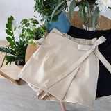 Bowknot Decoration Culotte Divided Skirt-1