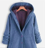 LOVEMI - Lovemi - Buttoned Solid Hooded Jacket