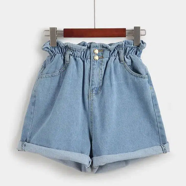 LOVEMI - Lovemi - Calyx elastic waist denim shorts female summer