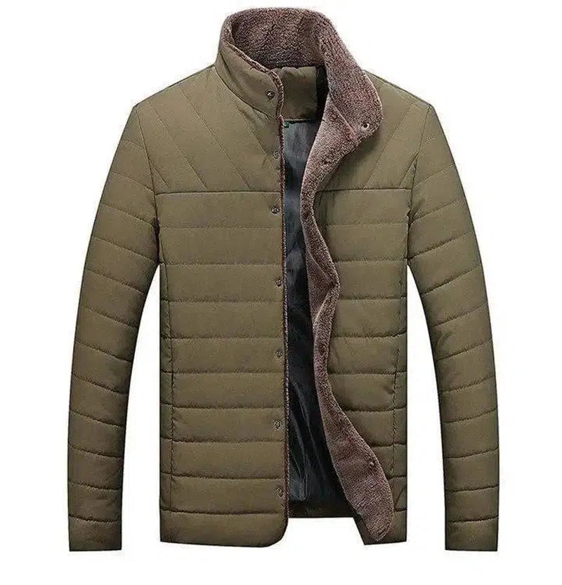 Casual Warm Winter Jacket-Green-2