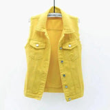 LOVEMI - Lovemi - Denim Vest Women Short Spring And Summer Slim