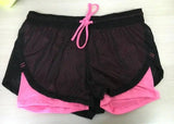 Double Layered Yoga Shorts-Pink-22