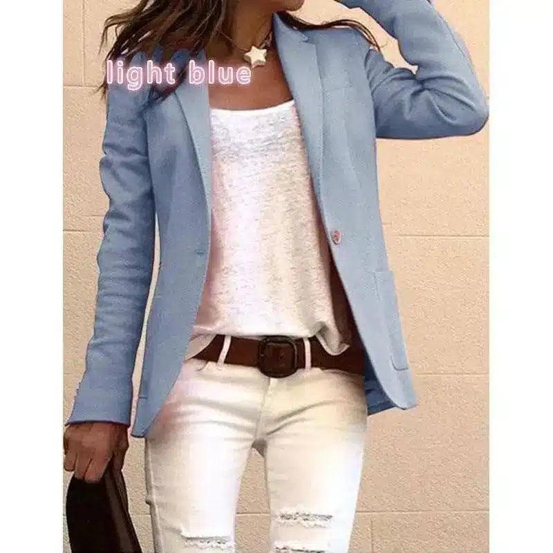 LOVEMI - Lovemi - Elegant Slim-Fit Blazer in Pastel & Classic Shades