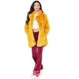 LOVEMI - Lovemi - Faux Fur Coat Women Long Sleeve Warm Thick Wave