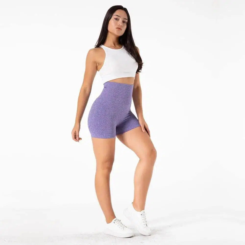 LOVEMI - Lovemi - High-Waist Yoga Shorts For Seamless Exercise Hip