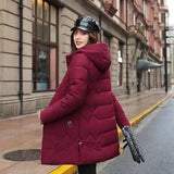 LOVEMI - Lovemi - Hooded slim plus size slim down padded jacket