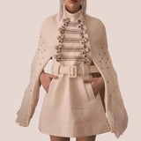 Ladies cape jacket-White-1