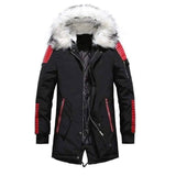 LOVEMI - Lovemi - Large fur collar men's long cotton coat thick