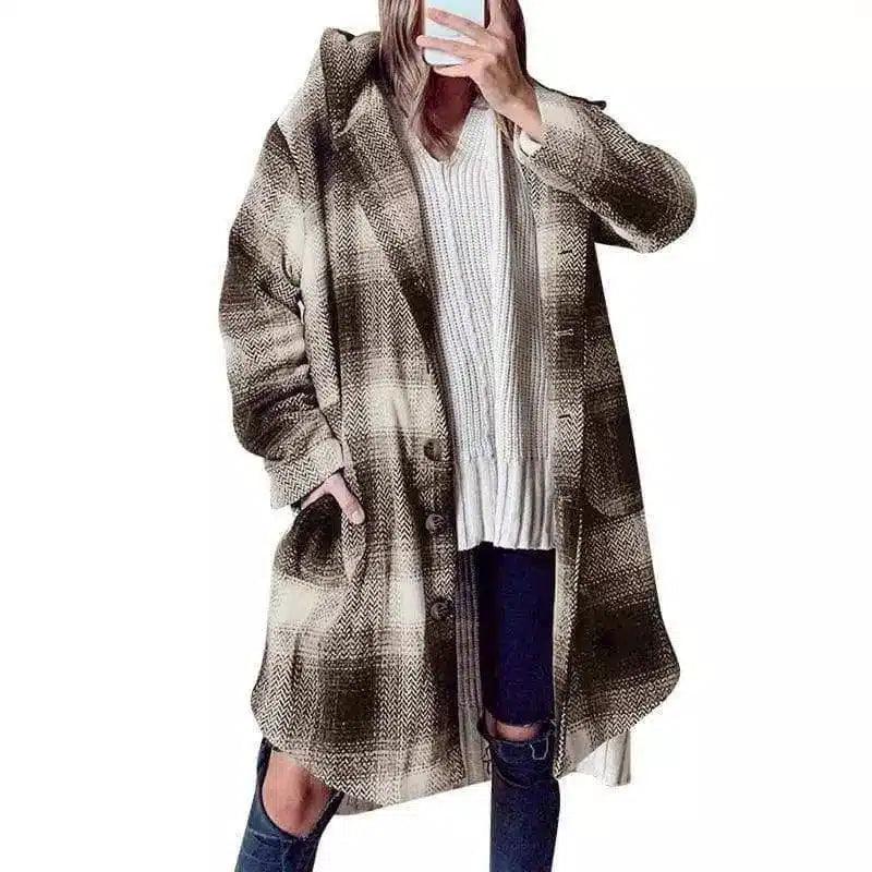 LOVEMI - Lovemi - Long coat tartan coat