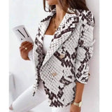 Long-Sleeved Double-Breasted Fashion Print Suit-5color-4