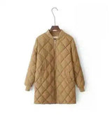 Long Style Cotton Padded Coat 2-Khaki-3