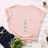 LOVEMI - Lovemi - Loose Round Neck and Short Sleeve T-shirt Blouse