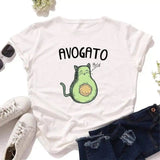 Cat Avocado Pun Graphic Tee for Casual Wear-5STYLE-6