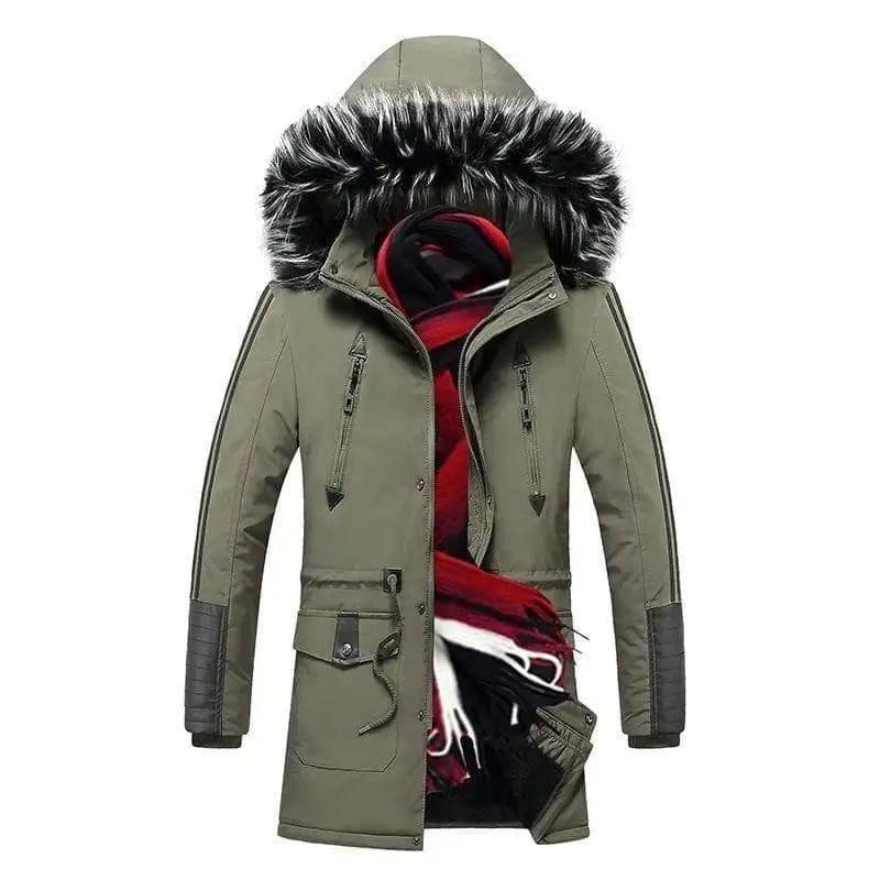 LOVEMI - Lovemi - Men's fur collar hooded down jacket