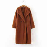 LOVEMI - Lovemi - Mid-length lamb fur coat trench coat