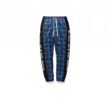 new pants female winter vintage plaid stitching English-Black-2