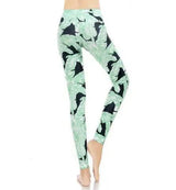 Print Quick Dry Sporting Leggings Women Fashion Casual-Green-6