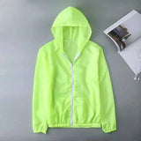 Hooded Zip-Up Jacket with Pockets-Fluorescent green-5