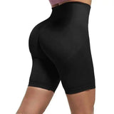 Quick-Drying Clothes Running Fitness Five-Point Leggings-Black-2