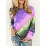 LOVEMI - Lovemi - Round Neck Long Sleeve Casual T-Shirt