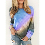 LOVEMI - Lovemi - Round Neck Long Sleeve Casual T-Shirt