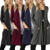 LOVEMI - Lovemi - Simple Coat Long Sleeve Mid-length Cardigan