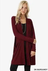 LOVEMI - Lovemi - Simple Coat Long Sleeve Mid-length Cardigan