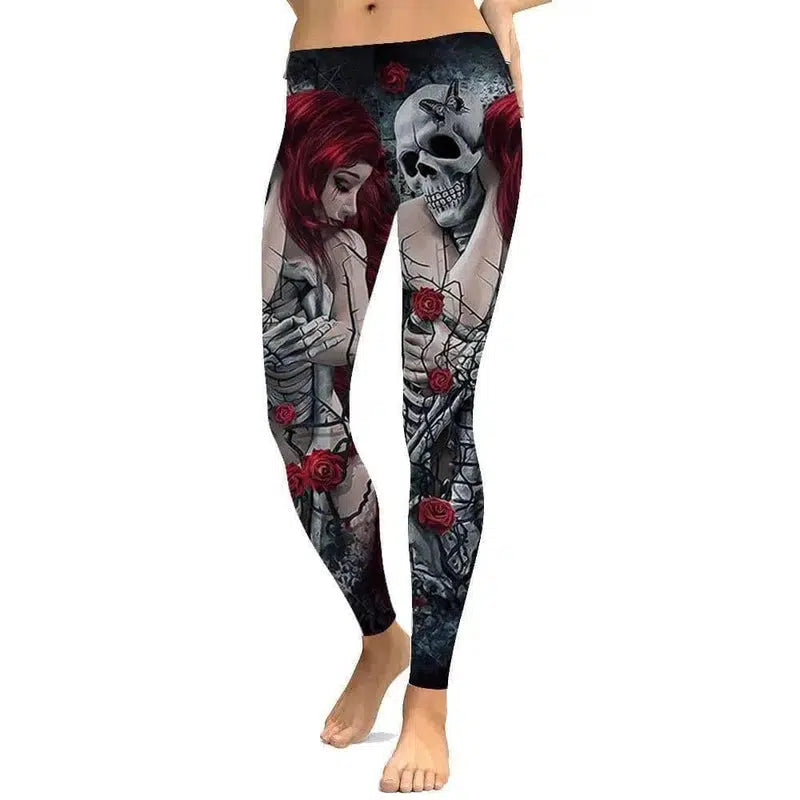 Slim Leggings digital print Halloween Leggings-F00079-1