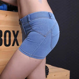 LOVEMI - Lovemi - Sports fitness denim shorts