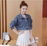 spring new women's Korean spring jacket students wild spring-5921 blue-6