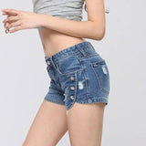 LOVEMI - Lovemi - The Summer Hot Korean Patchwork Denim Shorts