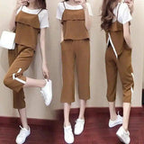 LOVEMI - Lovemi - Three-piece Casual Slim Wide-leg Pants