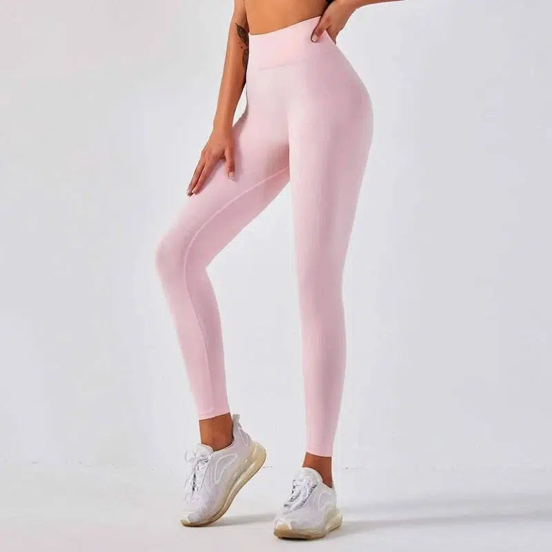 Tight seamless yoga pants-Pink-5