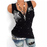 LOVEMI - Lovemi - V-neck diamond sleeveless vest