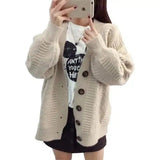 Cozy Knit Buttoned Cardigan for Women-1