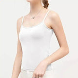 Women's Slim Fit Camisole Top-White-2