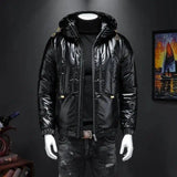 White duck down jacket-Black-1