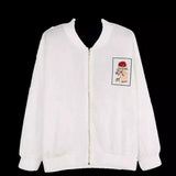 LOVEMI - Lovemi - White Veste Bomber La Rose Jacket - Your Perfect