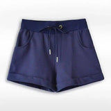 Women's Cotton Beach Shorts-Darkblue-10