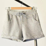 Women's Cotton Beach Shorts-Gray-14