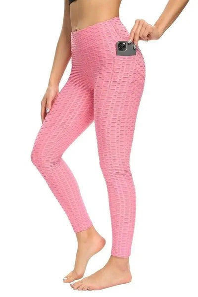 Women's High Stretch Hip-lifting Slim-fit Sweat-absorbent-Pink-10